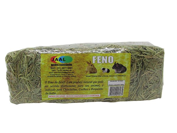 Feno Compactado Para Roedores Jaal - 500g