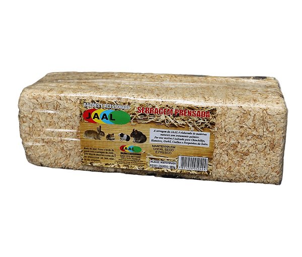 Serragem Prensada Para Roedores Jaal 500g