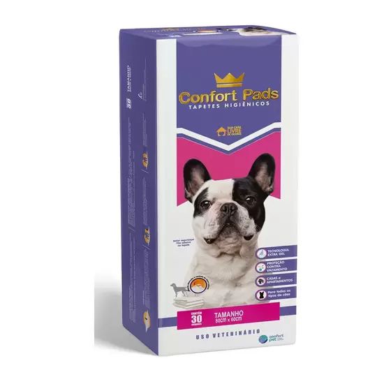 Tapete Higiênico Confort Pads 80x60 C/ 30 Un