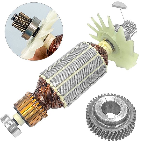 Kit de Induzido Completo da Serra Mármore Makita 4100NH 220v