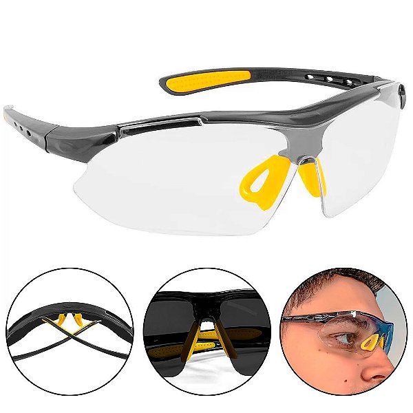 Óculos Proteção Visão Tático Vonder Emborrachado Incolor