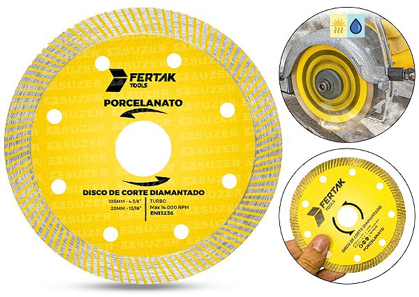 Disco De Corte Porcelanato Ultrafino, Seco E Úmido 110x20mm