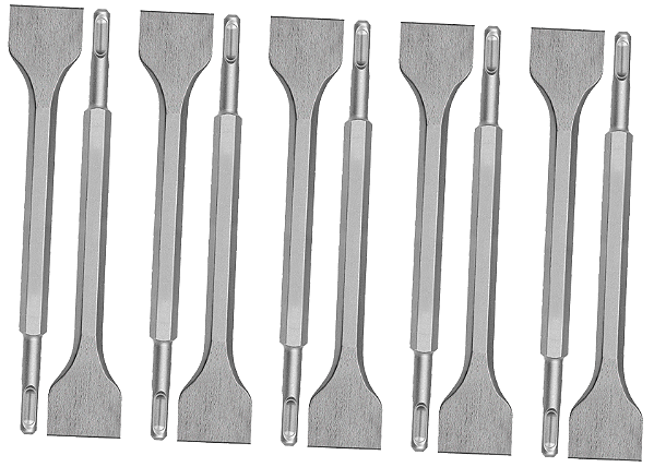 10 Talhadeiras Sds Plus 14x40x250 Para Martelete Bosch Makita Vonder Dewalt
