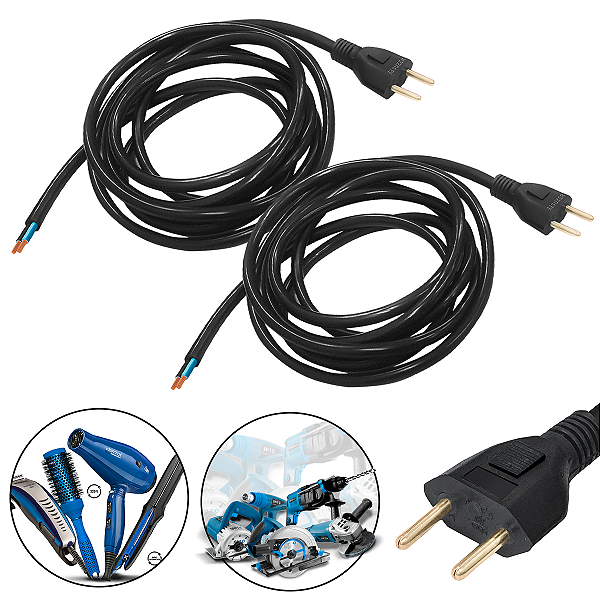 Kit 2 Fio Energia Flexível Tipo Pp Ferramentas Elétricas 10a