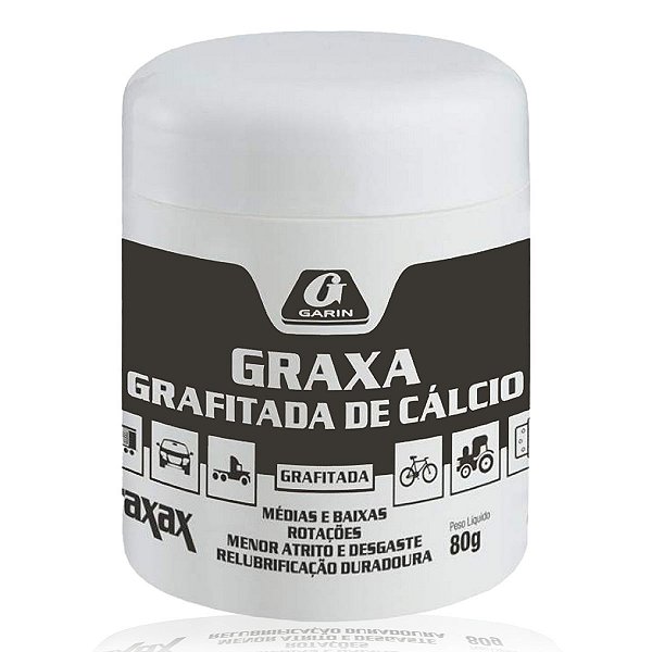 Graxa Cinza Grafitada Cálcio Lubrificação Porta De Aço 80g