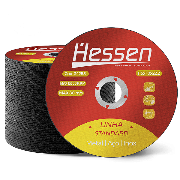 50 Disco Corte Fino Inox Esmerilhadeira 4.1/2 X 1,0 x 115mm