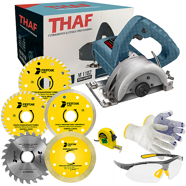 Serra Mármore Promoção 4.3/8 13000rpm 220v 5 Disco E Kits