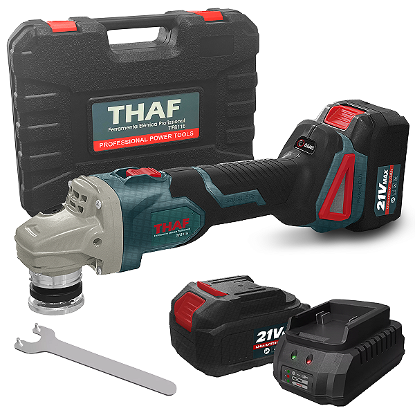 Esmerilhadeira Angular Tf8115 2 Baterias 9000rpm Carregador