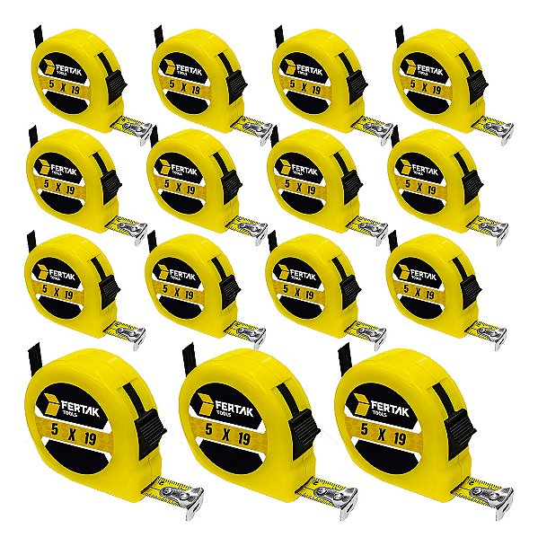 Trena 5 Metros Hobby Amarela Trava De Segurança 19mm 15 Und