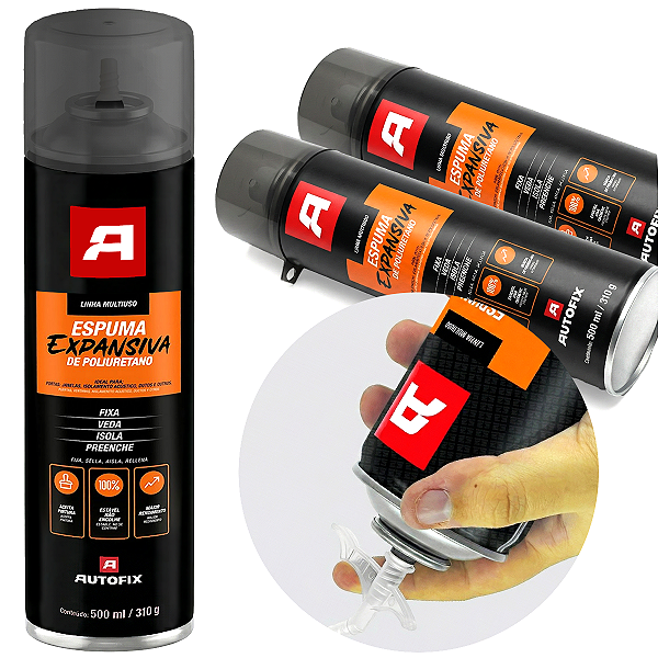 Espuma Expansiva Para Vedação 500ml 340g 3 Unidades Autofix