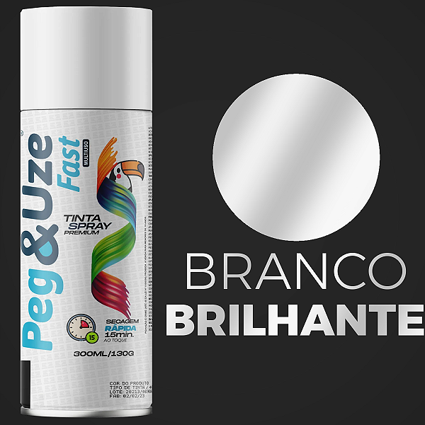 Spray Peg&Use 300ml Uso Geral COR BRANCO BRILHANTE