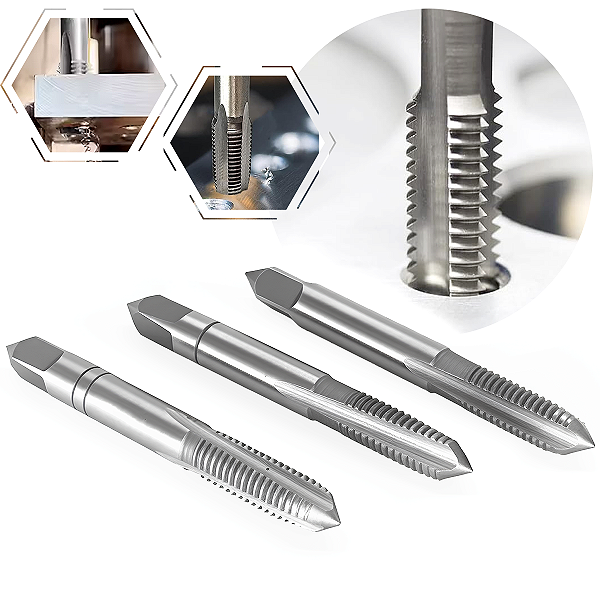 Macho Manual Aço Liga Ws M6 X 1,0 Din 352 Dureza 30hrc 3 Pçs