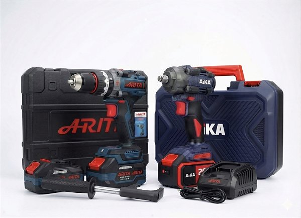 Furadeira e Chave de Impacto a Bateria 20V 2.0AAH 13mm