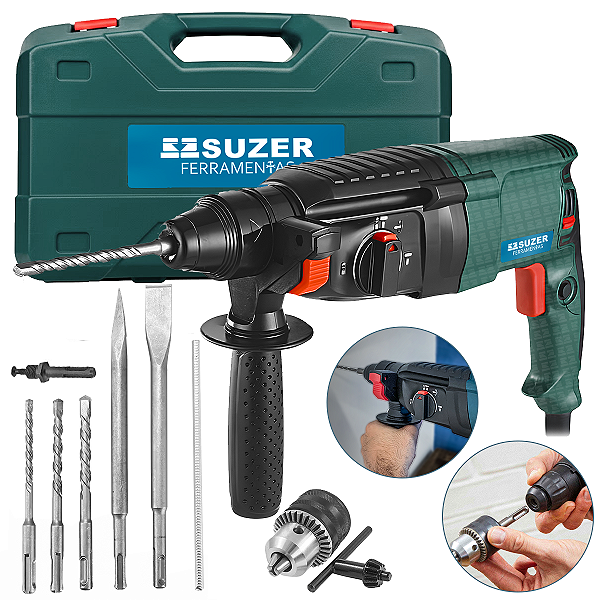 Martelete Combinado Sds Plus Suzer Similar 11253 800w 220v