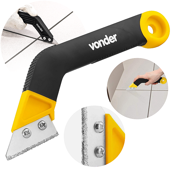 Raspador De Rejunte Argamassa C/ 2 Laminas Tungstênio Vonder