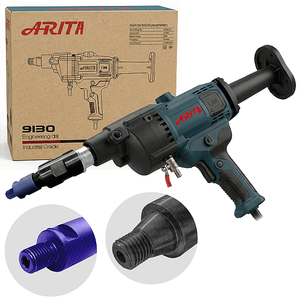 Kit Perfuratriz Manual 220v Adaptadores 1.1/4 Para M22 M16