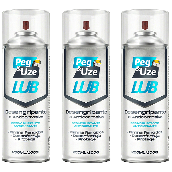 3 Und Spray Multiuso Lubrificante Desengripante Caixa 250ml