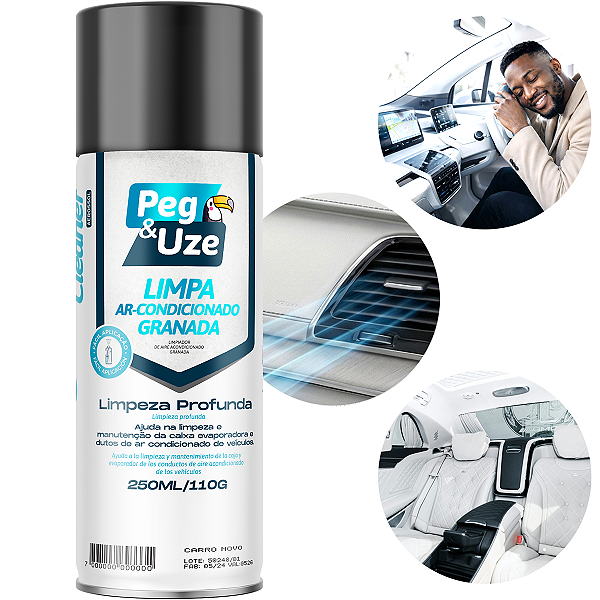 Limpa Ar Condicionado Higienizador Spray Aroma Carro Novo
