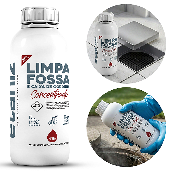 Limpa Fossa Ralos Caixa De Gordura C/ Flanela Microfibra 1L