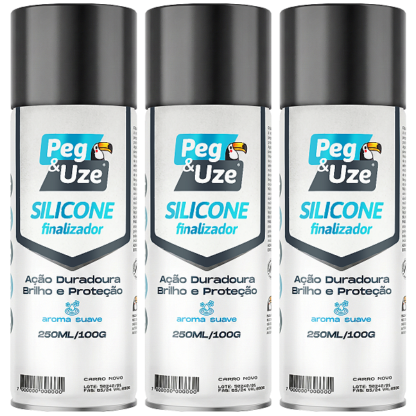 Kit 3 Silicone Automotivo 250ml Painel Brilhando Perfume