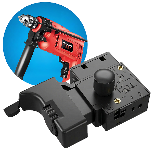 Gatilho Compatível com Furadeira Mondial, powner, importada