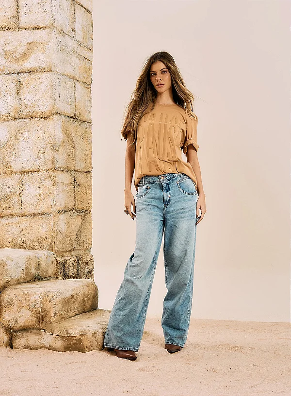 Calça Jeans Wide Leg