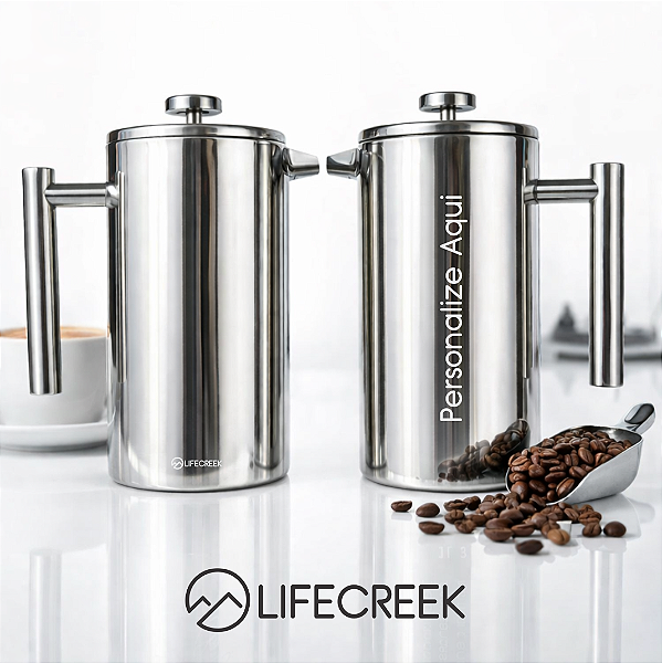 Cafeteira Prensa Francesa Inox Lifecreek