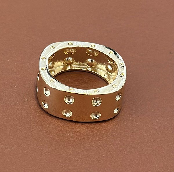 ANEL DADO QUADRADO LISO