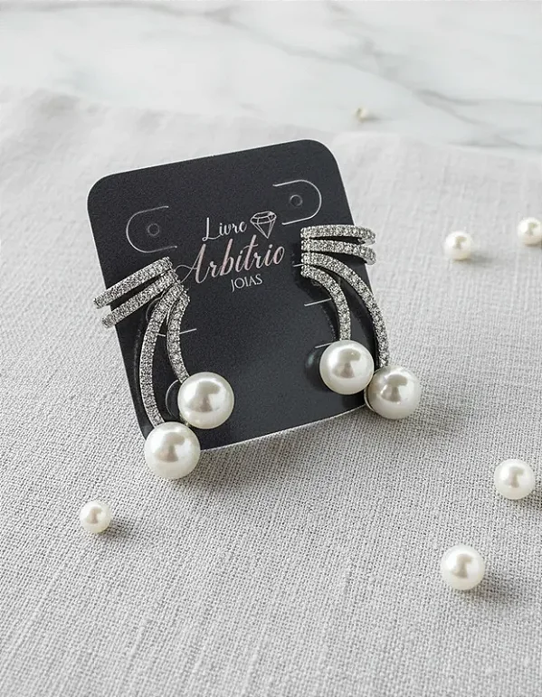 BRINCO EAR CUFF PEROLA SHINE DIAMOND SOFIE