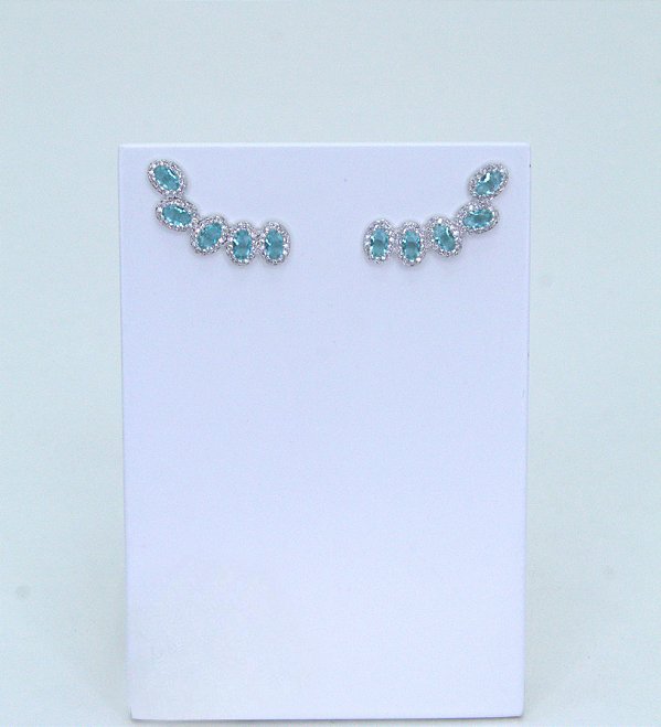 BRINCO EAR CUFF OVAL TURMALINA PARAÍBA SOFIA