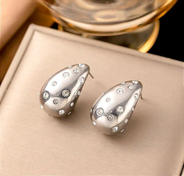 BRINCO GOTA DIAMOND CRAVEJADA P