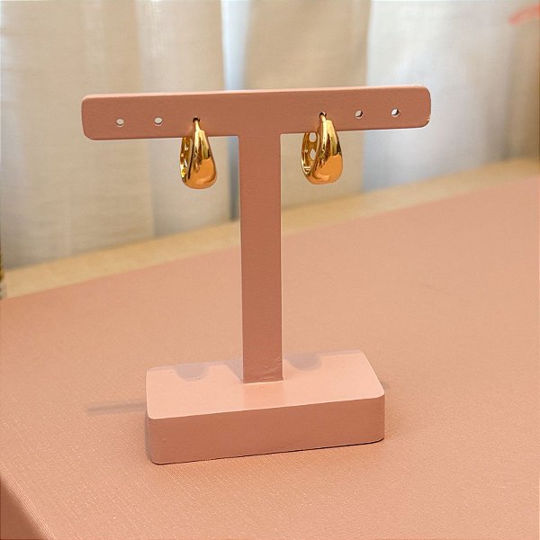 ARGOLA GOTA GOLD LISA PEQUENA 1,7CM