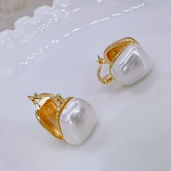 BRINCO ARGOLA PÉROLA PEQUENO