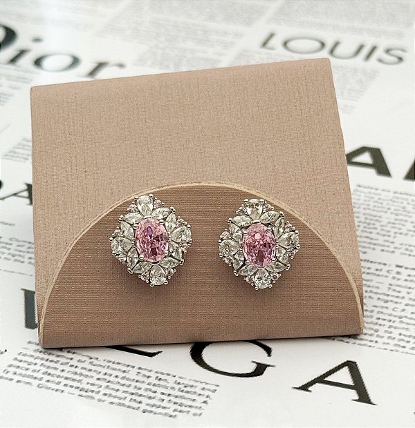 BRINCO JOIA ELIS MORGANITA ROSA CLARO