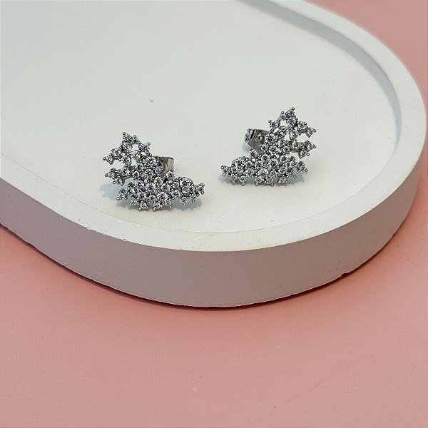 BRINCO EAR CUFF CHUVEIRO CRISTAL DIAMOND