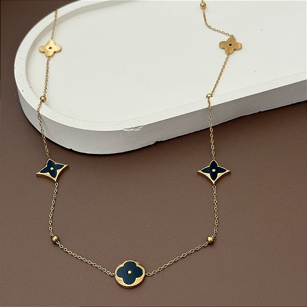 COLAR AÇO LUXO LV DOURADO