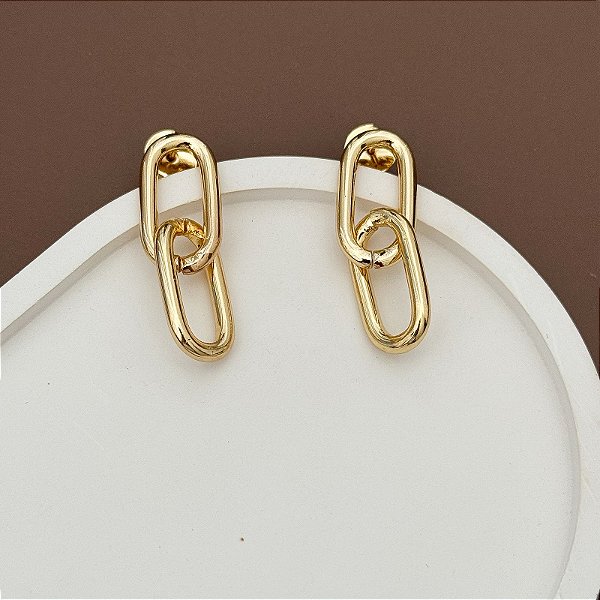 BRINCO ELOS DOURADO PENDURADO