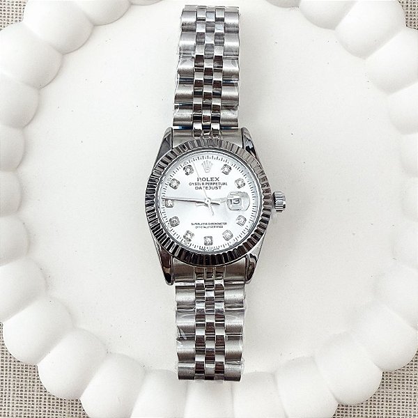 RELÓGIO FEMININO DATE JUST PRATA SILVER 31MM