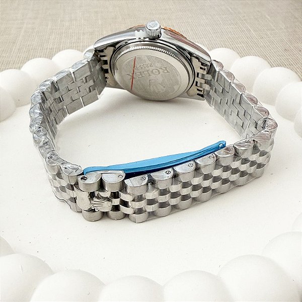 RELÓGIO FEMININO LUXO DATE JUST PRATA DOURADO 31MM