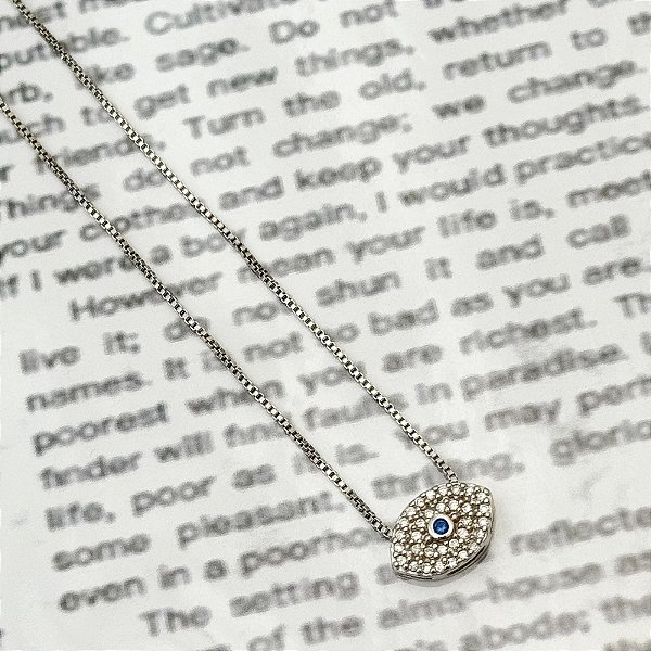 COLAR VENEZIANA OLHO GREGO ELIPTICOS 45CM