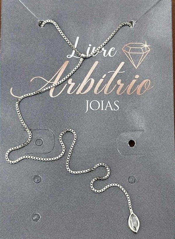 COLAR GRAVATA COM GOTA NA PONTA