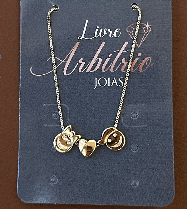 COLAR CARINHA CASAL CORAÇÃO