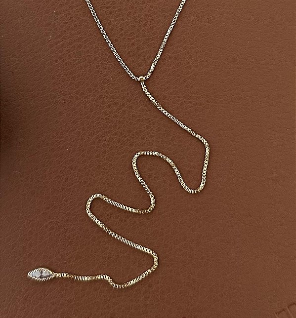 COLAR GRAVATA COM GOTA NA PONTA