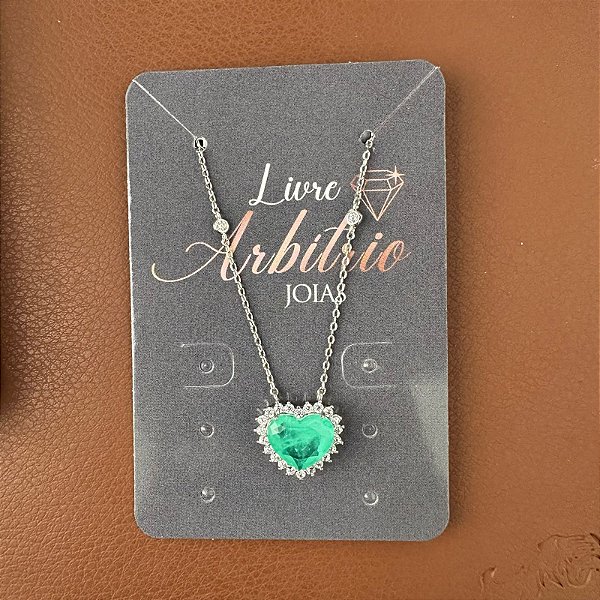CONJUNTO CORAÇÃO ESMERALDA COLOMBIANA FUSION ZOE