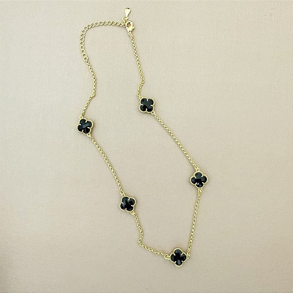 CHOKER TREVO GOLD BLACK VIRGINIA -  P