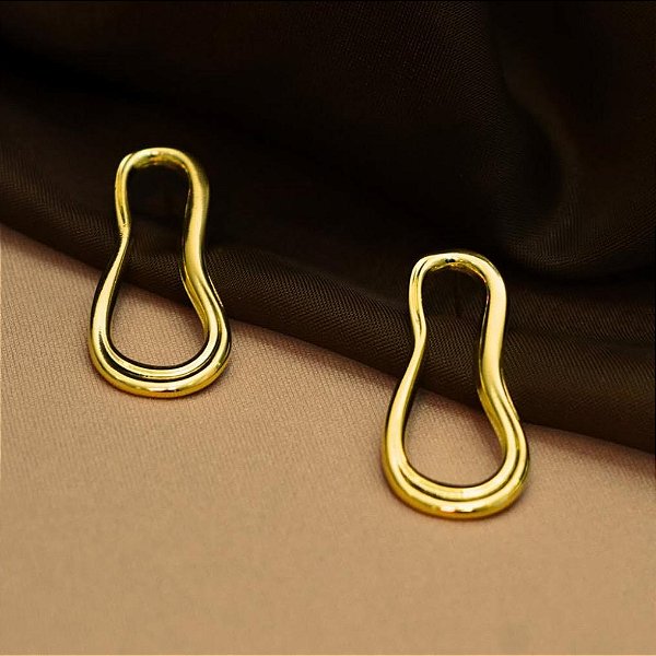 BRINCO ONDA GOLD VAZADO ISADORA