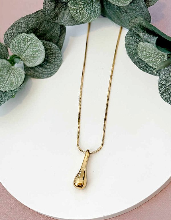 COLAR GOTA GOLD - AÇO 316L