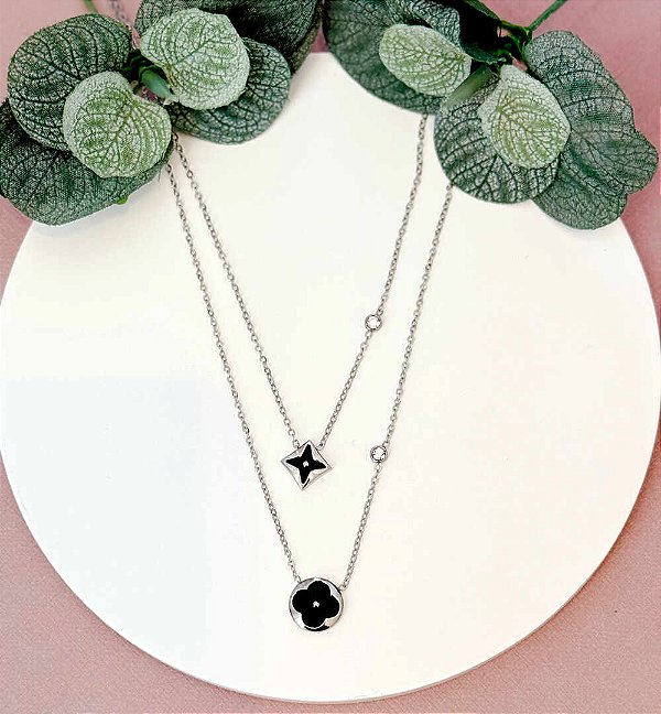 COLAR INSP IVSL BLACK SILVER - AÇO 316L