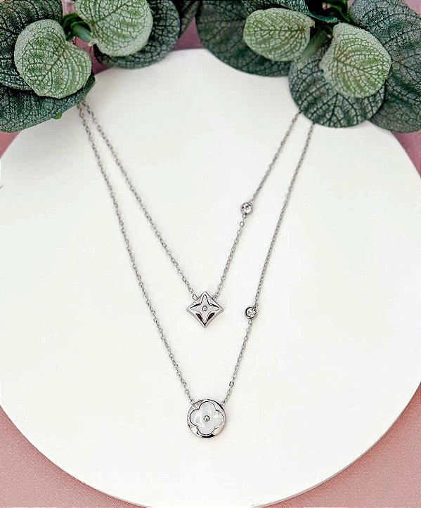 COLAR INSP IVSL MADREPÉROLA SILVER - AÇO 316L