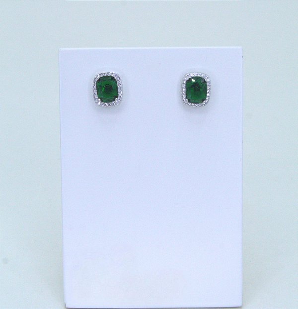 BRINCO RETANGULAR DIAMOND JADE